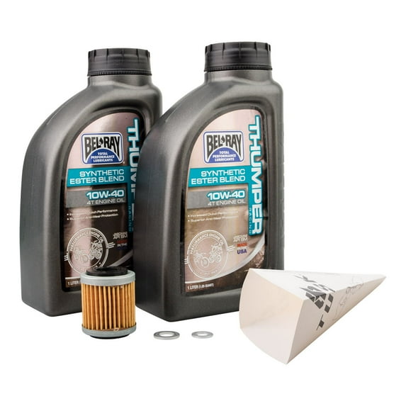 Tusk 4-Stroke Oil Change Kit for Bel-Ray Thumper Synthetic Blend 10W-40