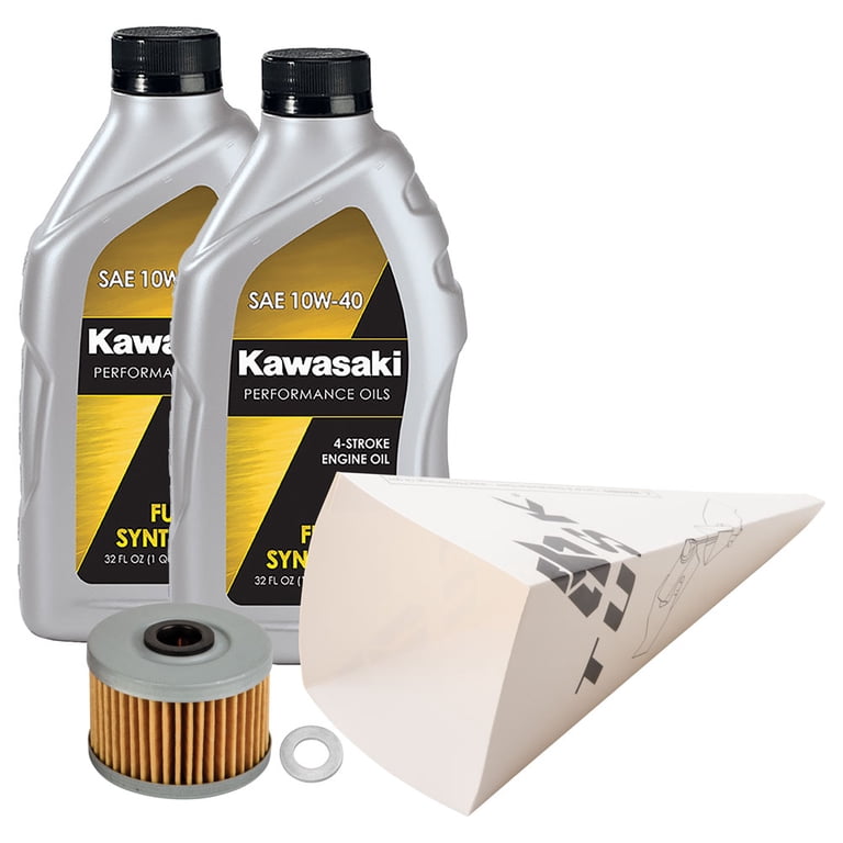 Tusk 4-Stroke Oil Change Kit for Kawasaki 10W-40 For Kawasaki
