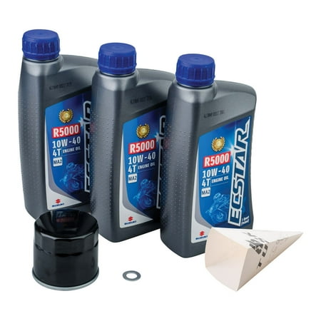 Tusk 4-Stroke Oil Change Kit for Suzuki ECSTAR R5000 10W-40 For Suzuki King Quad 750AXi 2008-2009,2011-2022