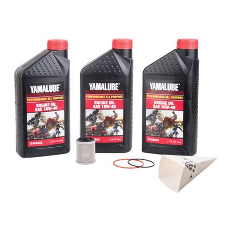 Tusk 4-Stroke Oil Change Kit for Yamalube All Purpose 10W-40 For Yamaha RAPTOR 350 2004-2013