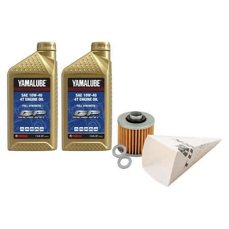 Tusk 4-Stroke Oil Change Kit for Yamalube Hi-Perf. Synthetic 10W-40 For Yamaha RAPTOR 700 2006-2022