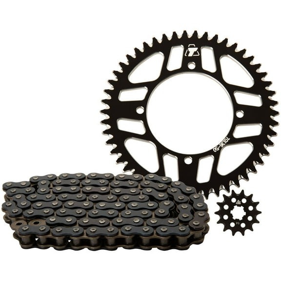 Tusk 2152680005931a-8cb565 Chain and Sprocket Kit - Aluminum Rear/420 Off-Road Chain Black Rear Sprocket For Honda CRF150R Expert 2007-2009,2012-2026