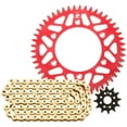 thumbnail image 1 of Tusk Chain and Sprocket Kit - Aluminum Rear/Gold X-Ring Chain Red Rear Sprocket, 1 of 3