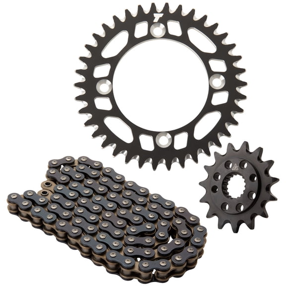 Tusk Chain and Sprocket Kit - Aluminum Rear/O-Ring Chain Black Rear Sprocket