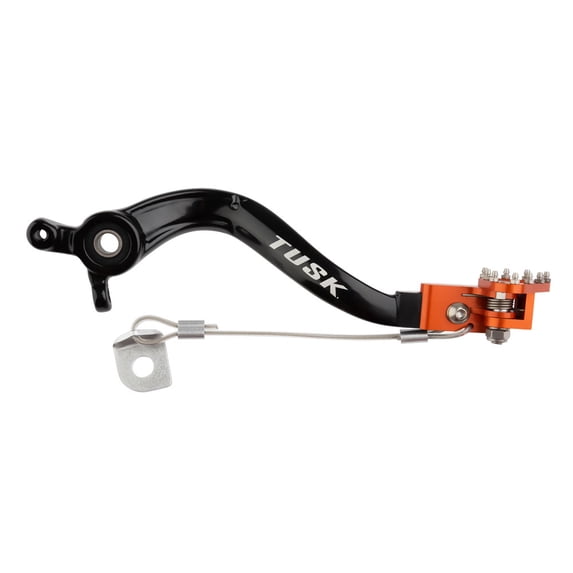 Tusk Aluminum Brake Pedal Orange Tip For Husqvarna TC 85 17/14 2014-2026