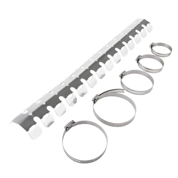 Tusk Aluminum Pipe Guard Silver - Compatible with Honda
