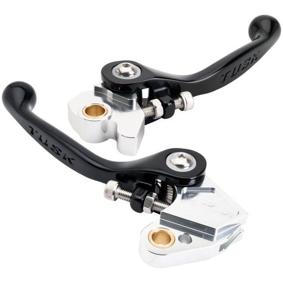 Tusk Axis Folding Lever Set Short Black For Kawasaki KX65 2001-2009,2011-2027