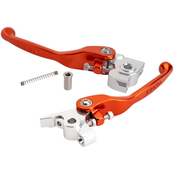 Tusk Axis Folding Lever Set Standard - Brembo Compatible Orange For Ducati Desmo450 MX 2026