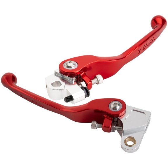 Tusk Axis Folding Lever Set Standard Red For Honda CRF150R 2007-2009,2012-2026