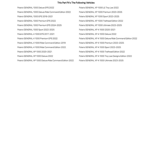 TUSK Bed Mat Black for Polaris General 4 1000 Ride Command Edition 2019,2022