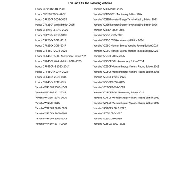 Tusk Off-Road Tusk Billet Aluminum Brake Line Clamp Blue for Yamaha YZ250F Monster Energy Yamaha Racing Edition 2023