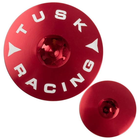 TUSK Billet Aluminum Engine Plug Kit Red for Honda CRF110F 2013-2025