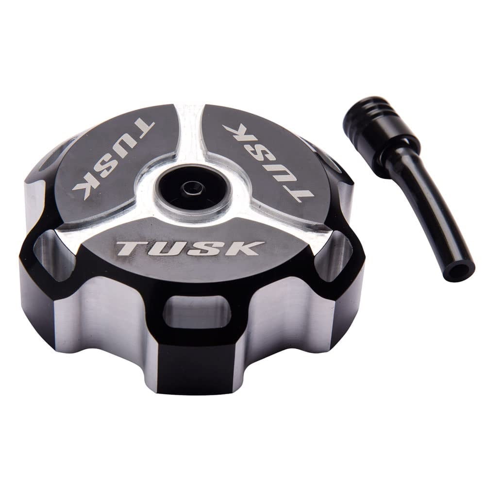 Tusk Billet Aluminum Gas Cap, Clarke Fuel Tanks Black Machined