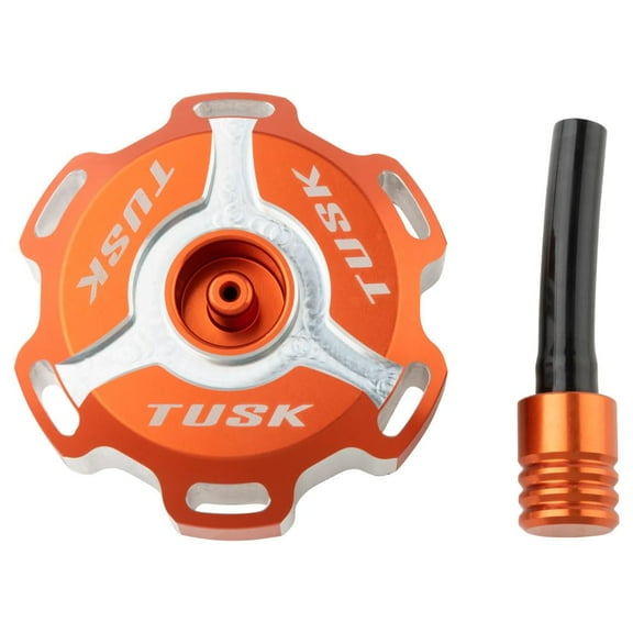 Tusk Billet Aluminum Gas Cap Orange Machined for Ktm 50 Sx 2007-2023