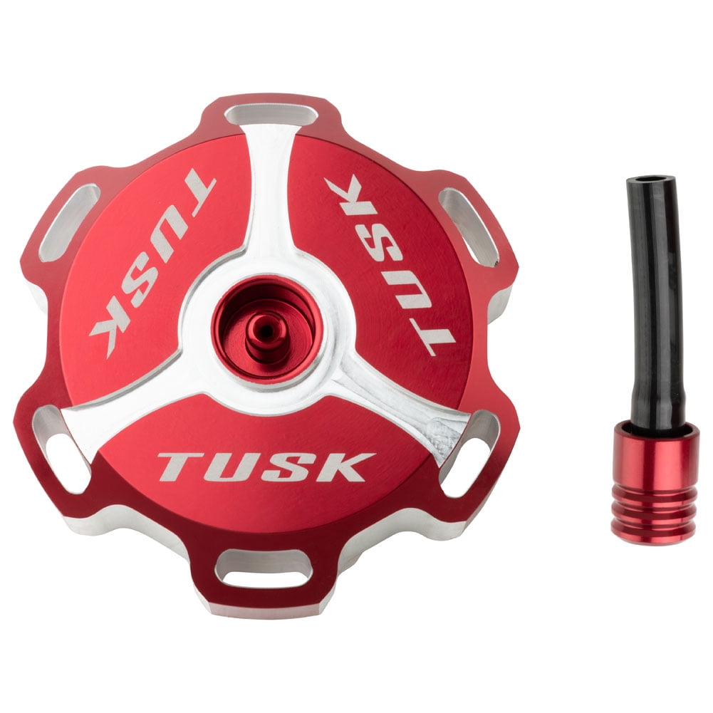 Tusk 1030020055 Billet Aluminum Gas Cap Red Machined