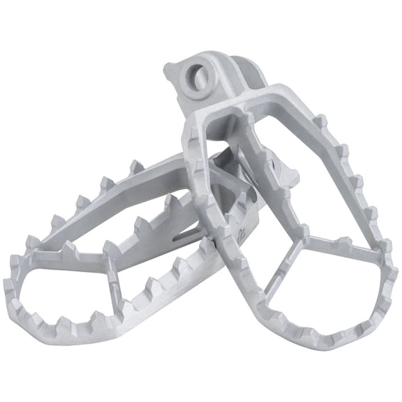 Tusk Blitz Titanium Moto Foot Pegs Titanium Silver For Husqvarna FC 450 2014-2015