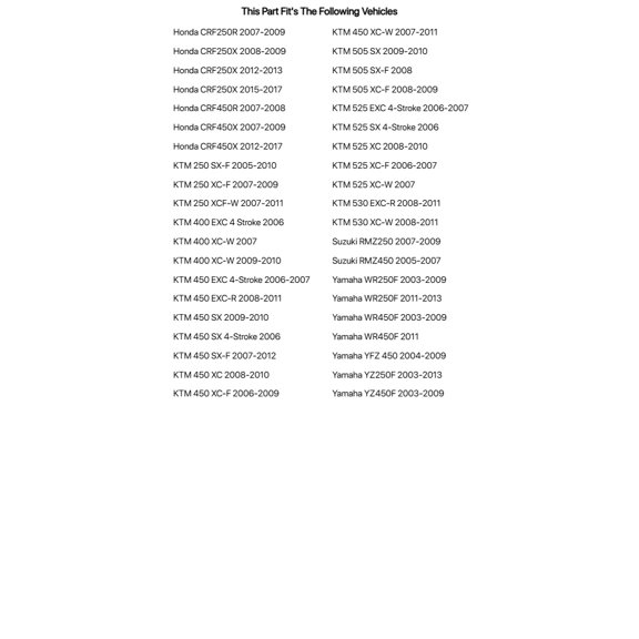 Tusk Carburetor Mid Body Gasket Kit for KTM 530 EXC-R 2008-2011