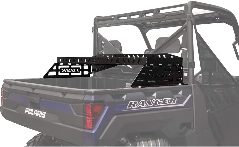 Tusk Cargo Rack Regular Black Powder Coated Compatible with Ranger Crew ...