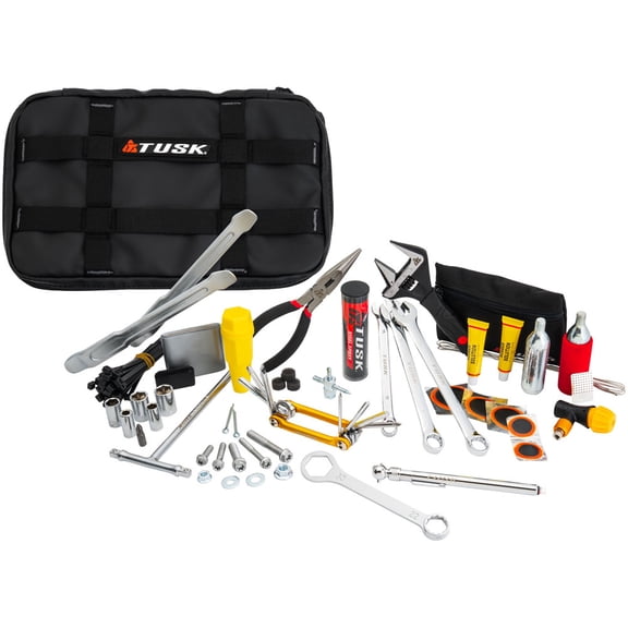 Tusk Compact Motorcycle Essentials Trail Saver Tool Kit (Axle Wrench 22mm/30mm)