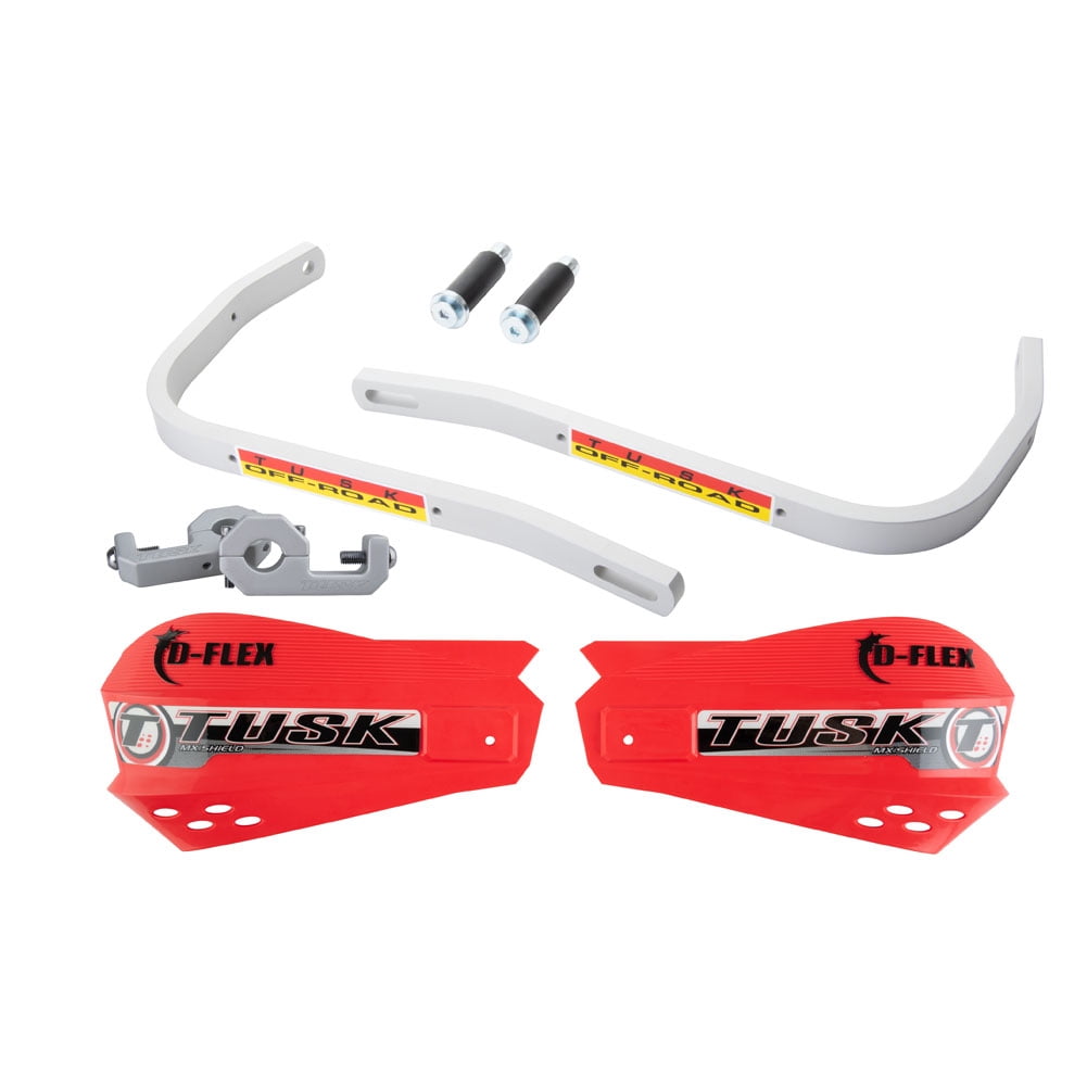 Tusk D-Flex Handguards With MX Shields - 7/8" Bar Mounts For Dirt Bikes