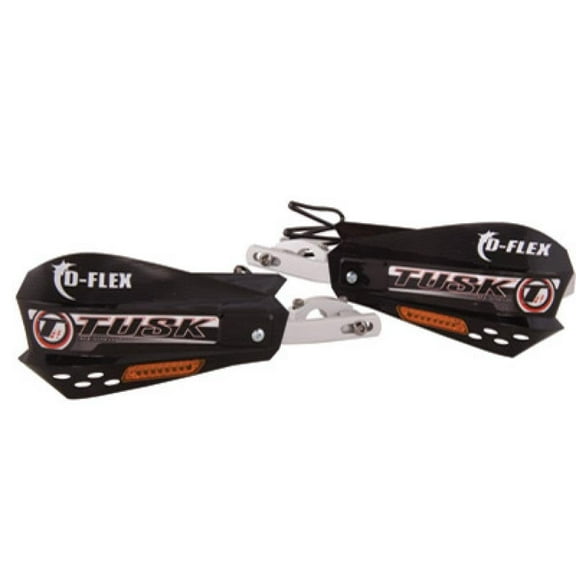 Tusk D-Flex Handguards with MX Shields and Turn Signals Black 7/8 inch Bar Mounts