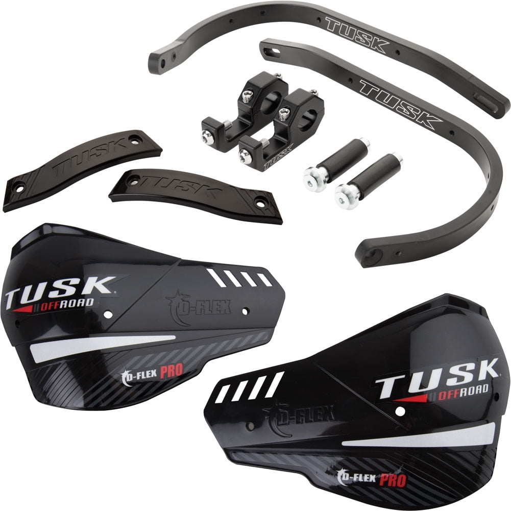 Tusk DFlex Pro Adventure Handguards Black Bar/Black Plastics 7/8" Bars For Honda XR650L 1993