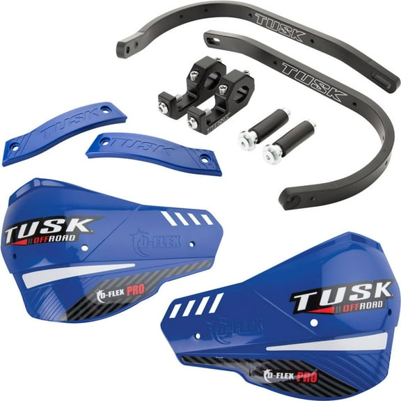 Tusk D-Flex Pro Adventure Handguards Black Bar/Blue Plastics 1 1/8" Bars for GASGAS ES 700 2022-2024