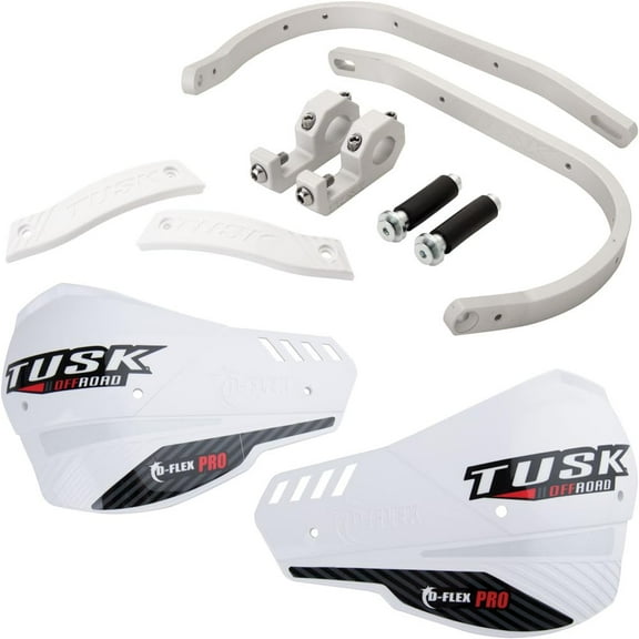 Tusk D-Flex Pro Adventure Handguards Silver Bar/White Plastics 7/8" Bars for KTM 790 Adventure R Rally 2020