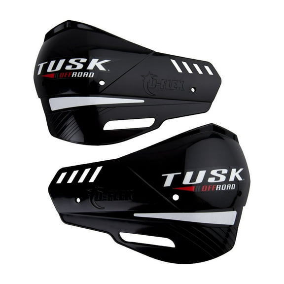 Tusk D-Flex Pro Replacement Plastic Handguard Shields w/Turn Signal Hole Black