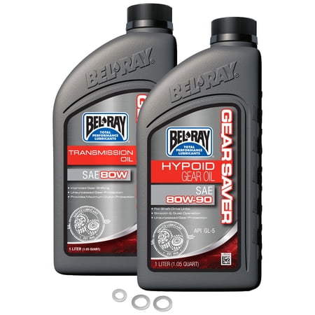 Tusk Drivetrain Oil Change Kit with Bel-Ray Oil Compatible with Suzuki King Quad 700 4x4 2005-2007/750AXi 2008-2024