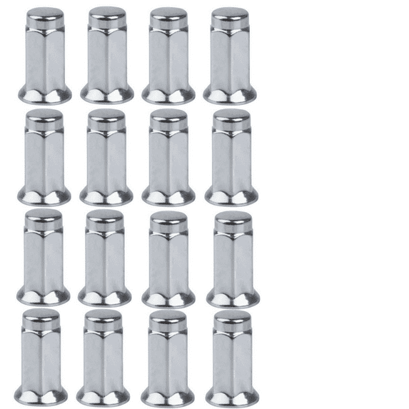 Tusk Flat Base Lug Nut 10mm x 1.25mm Thread Pitch w/14mm Head Chrome(16 Pack) for Kawasaki PRAIRIE 650 4x4 2002-2003