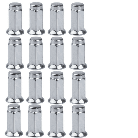 Tusk Flat Base Lug Nut 10mm x 1.25mm Thread Pitch w/14mm Head Chrome(16 Pack) for Kymco UXV 700i 2014-2015