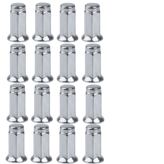 Tusk Flat Base Lug Nut 10mm x 1.25mm Thread Pitch w/14mm Head Chrome(16 Pack) for Suzuki Z250 2004-2009