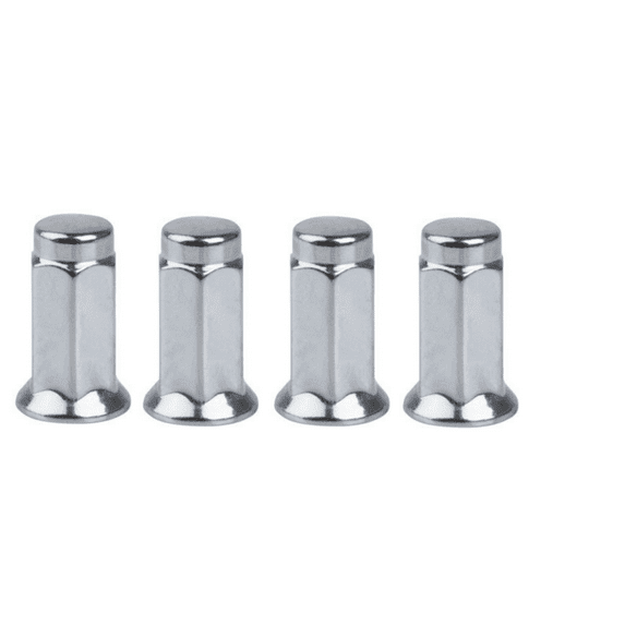 Tusk Flat Base Lug Nut 10mm x 1.25mm Thread Pitch w/14mm Head Chrome (4 Pack) for Arctic Cat - Textron 300 4X4 2001-2005