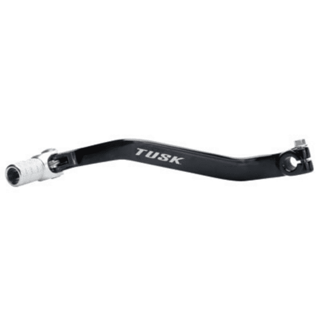 Tusk Folding Shift Lever +10mm Black/Silver Tip for Kawasaki KLR650