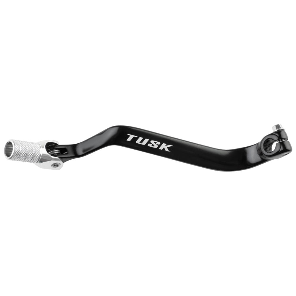 Tusk Folding Shift Lever +10mm Black/Silver Tip for Kawasaki