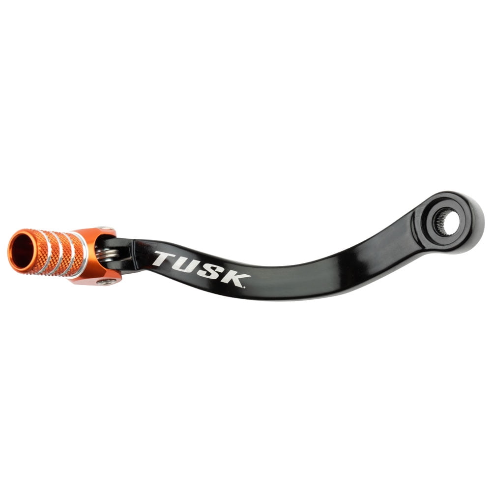 Tusk Folding Shift Lever Aluminum Black/Orange Tip