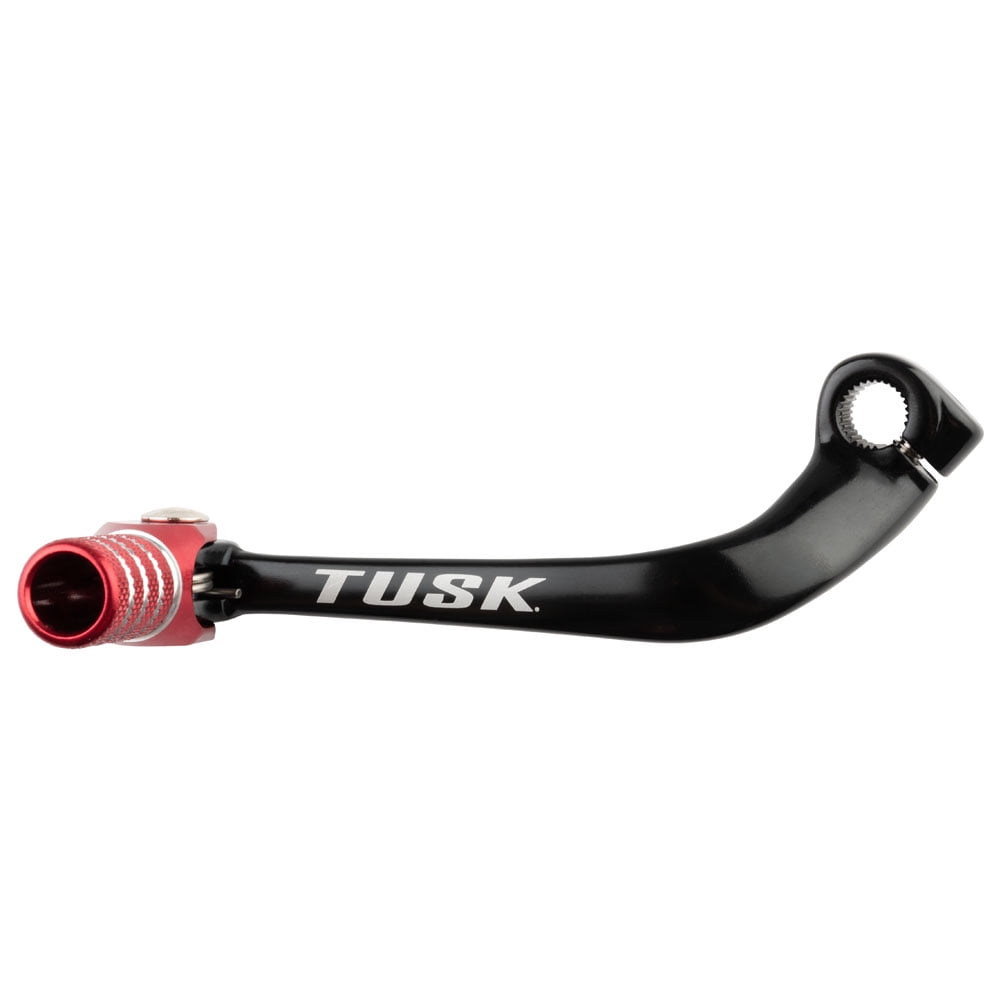 TUSK Folding Shift Lever Black/Red Tip - Fits Honda CRF300L, CRF250L, CRF150R Models