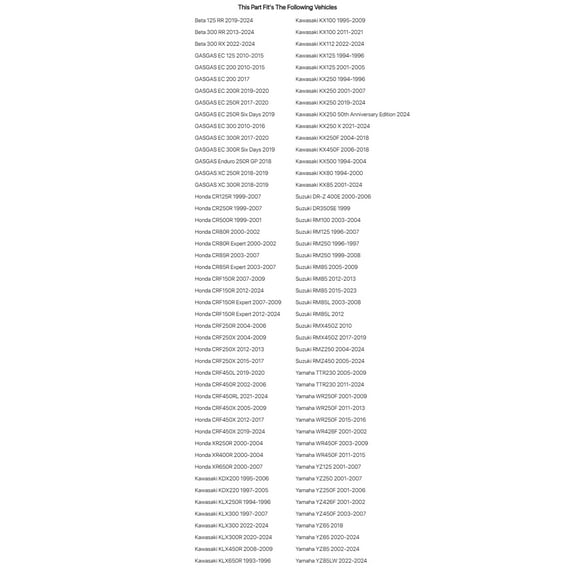 Tusk Front Brake Master Cylinder Rebuild Kit for Yamaha Yz85 2002-2024