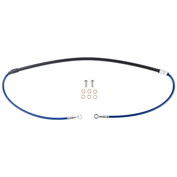 Tusk Front Motorcycle Steel Braided Brake Line Standard Length Blue for Husqvarna Fe 350 S 2015-2016,2020-2025