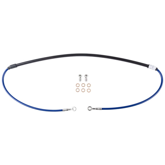 Tusk Front Motorcycle Steel Braided Brake Line Standard Length Blue For KTM 125 SX 2000-2010,2012-2022