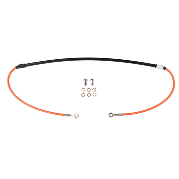 Tusk Front Motorcycle Steel Braided Brake Line Standard Length Orange for Gasgas Mc 450F 2021-2023