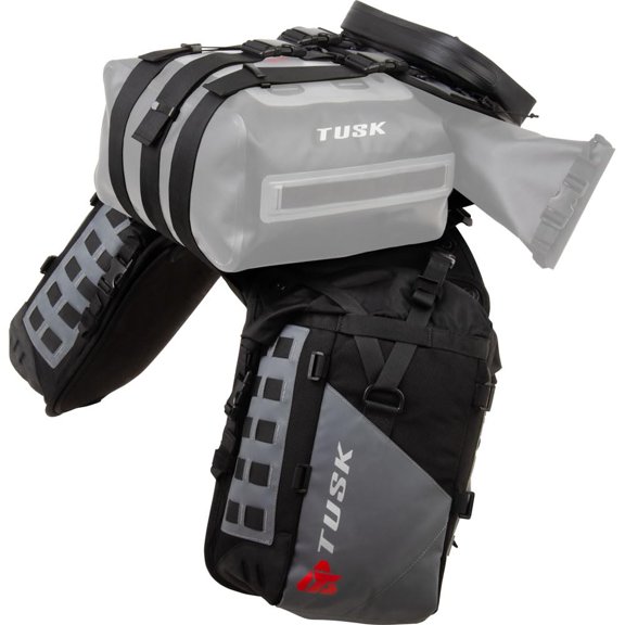 Tusk Highland X2 Rackless Luggage System Base System Standard Heat Shield Black/Grey For KTM 950 Adventure S 2004-2006