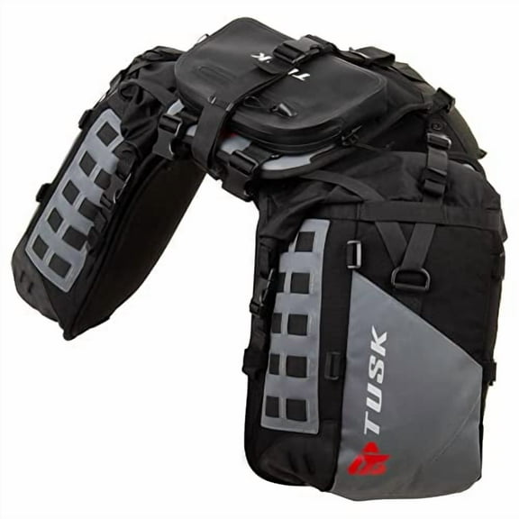 Tusk Highland X2 Rackless Luggage System w/Small Dry Duffel Tail Bag Standard Heat Shield