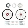 thumbnail image 1 of Tusk Impact Complete Front/Rear Wheel Package 1.60 X 21 / 2.15 X 18 Black Rim/Silver Spoke/Red Hub, 1 of 2
