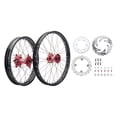 thumbnail image 1 of Tusk Impact Complete Front/Rear Wheel Package 1.60 x 21 / 2.15 x 19 Black Rim/Silver Spoke/Red Hub For KTM 300 XC-W (Fuel Injected) 2019-2023, 1 of 1