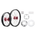 thumbnail image 1 of Tusk Impact Complete Front/Rear Wheel Package 1.60 X 21/2.15 X 19 Black Rim/Silver Spoke/Red Hub for Yamaha Yz250X 2019-2022, 1 of 2