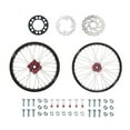 thumbnail image 1 of Tusk Impact Complete Front/Rear Wheel Package 1.60 X 21 / 2.15 X 19 Black Rim/Silver Spoke/Red Hub for Honda Cr125R 2002, 1 of 3