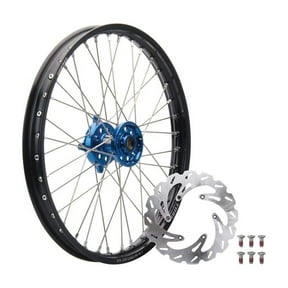 Tusk 19335900244E57-2713C7 Impact Complete Front Wheel Package 21 X 1.60 Black Rim/Silver Spoke/Blue Hub for Ktm 300 Exc 2003-2005