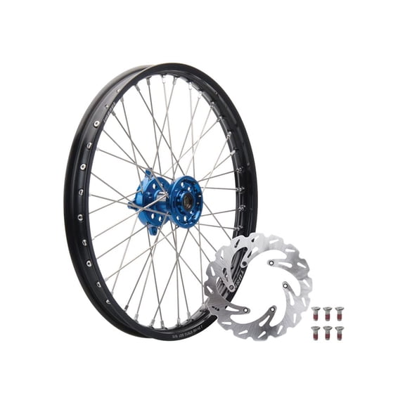 Tusk 19335900244E57-540Ea6 Impact Complete Front Wheel Package 21 X 1.60 Black Rim/Silver Spoke/Blue Hub for Ktm 300 Xc (Fuel Injected) 2020-2025